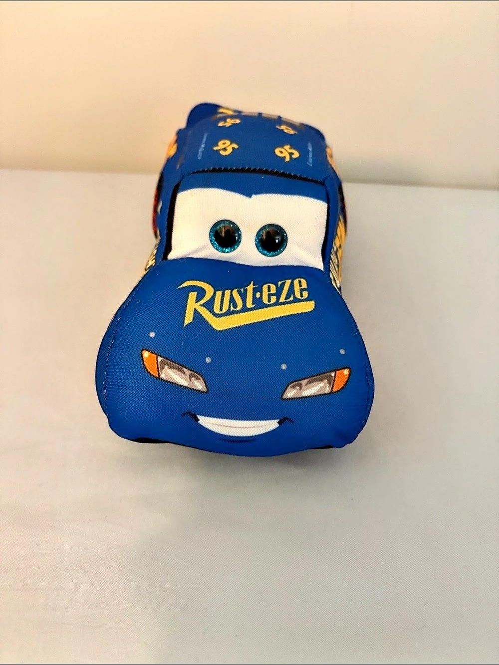 Disney Pixar Lightning McQueen Plush Car Toy Blue & Black